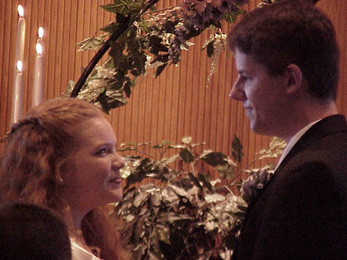 Charlie & Hilary during vows
